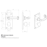 Carlisle Brass Ludlow Trad Lever on Bathroom Backplate Black Antique