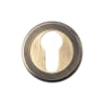 Serozzetta Euro Profile Escutcheon 50 x 10mm Antique Brass