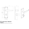 Carlisle Brass Victorian Lever on Bathroom Backplate Polished Brass