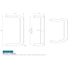 Eurospec Cranked Pull Handle 450 x 30mm Satin Stainless Steel