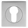 Serozzetta Euro Profile Square Escutcheon Satin Chrome