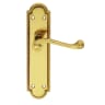 Carlisle Brass Georgian Shaped Lever Latch Backplate Polished Brass