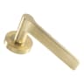 Carlisle Brass Velino Lever on Round Rose Satin Brass