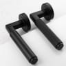 Carlisle Brass Terazzo Lever On Round Rose Matt Black