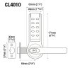 Codelocks Electronic Tubular Mortice Latch Stainless Steel