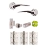 Jigtech Vecta Passage Door Pack Polished Chrome