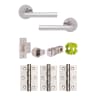 Jigtech Riva Passage Internal Door Pack Polished Chrome