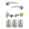 Jigtech Cresta Passage Internal Door Pack Satin Chrome Plate