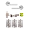 Jigtech Riva Passage Door Pack Satin Chrome Plate