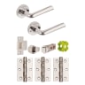 Jigtech Riva Privacy Door Pack Polished Chrome
