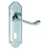 Carlisle Brass Ashtead Door Lever Lock Handle Polished Chrome