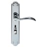 Carlisle Brass Madrid Lever on Bathroom Backplate Polished Chrome