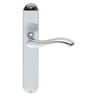 Carlisle Brass Andros Door Latch Lever on Backplate Satin Chrome
