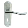 Carlisle Brass Lytham Door Lever Lock on Backplate Polished Chrome