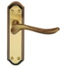 Carlisle Brass Lytham Door Lever Latch on Backplate Florentine Bronze