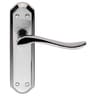 Carlisle Brass Lytham Door Lever Latch on Backplate Satin/Polished Chrome