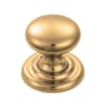 Carlisle Brass Fingertip Victorian Knob 25mm Polished Brass