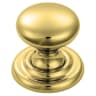 Carlisle Brass Fingertip Victorian Knob 38mm Dia Polished Brass