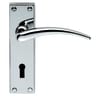 Carlisle Brass Wing Lever Lock on Blackplate Furniture Polished Chrome
