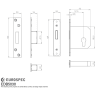 Eurospec Euro Profile Cylinder Turn Deadlock Set Satin Stainless Steel