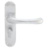 Carlisle Brass Ibra Door Lever Lock Bathroom Backplate Satin Chrome