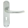 Carlisle Brass Euroline Lilla Door Latch Lock on Backplate Satin Chrome