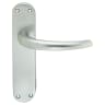 Carlisle Brass Euroline Lilla Door Latch Lever on Backplate Satin Chrome