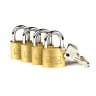 Burg Wachter C-Line 222 Quad Pack 40mm Brass Padlocks - Keyed Alike