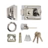 ERA Traditional Night Latch Door Lock Chrome Finish with Chrome Cylinder 