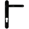 ERA Fab & Fix Windsor Sprung Inline Lever Door Handle in Black Finish 206mm Backplate 