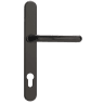 ERA Fab & Fix Balmoral Sprung Inline Lever Door Handle in Hardex Bronze Finish 243mm Backplate 