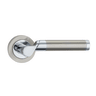 Fortessa Olympia Lever on Round Rose Satin Nickel/Polished Chrome