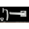 Fortessa Arc Lever Door Handles on Rose 129 x 53mm Polished Chrome