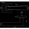 Fortessa Cannes Lever Door Handles on Rose 130 x 53mm