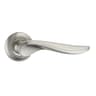 Fortessa Achilles Lever Door Handle on Round Rose 130 x 51mm Satin Nickel Plated