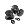From The Anvil Black Large Octagonal Mortice/Rim Knob Set