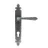 From The Anvil Pewter Cromwell Lever Espag. Lock Set