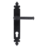 From The Anvil Black Tudor Lever Espag. Lock Set