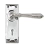 From The Anvil Polished Chrome Reeded Lever Lock Set