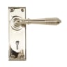 From The Anvil Polished Nickel Reeded Lever Lock Set