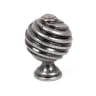 From The Anvil Pewter Twist Cabinet Knob