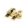 From The Anvil Aged Brass Mushroom Quadrant Fastener - Narrow