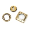 From The Anvil Aged Brass Round Escutcheon (Square)