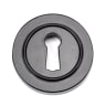 From The Anvil Black Round Escutcheon (Plain)