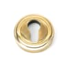 From The Anvil Aged Brass Round Euro Escutcheon (Art Deco)