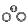 From The Anvil Black Round Euro Escutcheon (Plain)