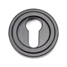 From The Anvil Black Round Euro Escutcheon (Art Deco)