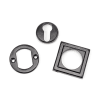 From The Anvil Black Round Euro Escutcheon (Square)
