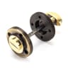 From The Anvil Aged Brass Round Thumbturn Set (Square)