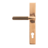 From The Anvil Polished Bronze Brompton Slimline Lever Espag. Lock Set